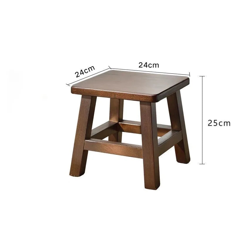 HANDMADE Walnut Colored Solid Wood Small Stool Modern Chinese Living Room Shoe Changing Stools Household Footrest Home Furniture 걸상