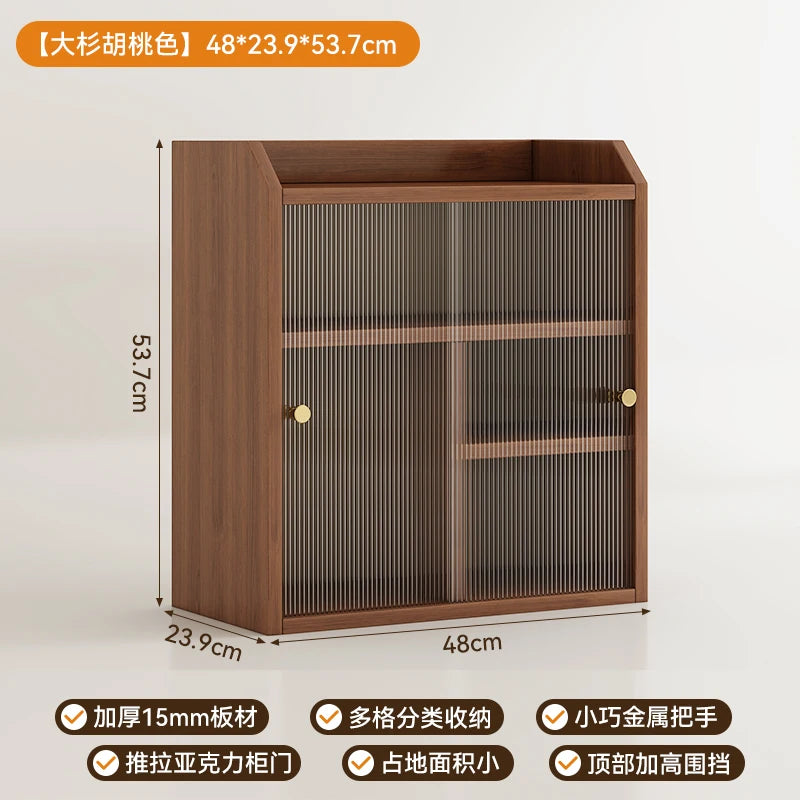 Space-Saving All-in-One Desktop Vanity & Bookshelf with Mirror | 3-Tier Multifunction Storage Organizer