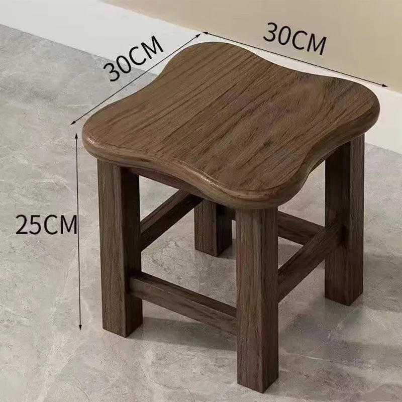 PINE HANDMADE WOOD Modern Simplicity Household Solid Wood Stool Living Room Square Small Footrest Tea Table Low Stools Muebles Wooden Stools