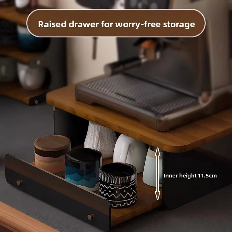 HANDMADE Coffee Machine Riser Stand, Elevated Countertop Shelf for Kitchen, Under Cabinet Storage Organizer for Espresso Maker Mug