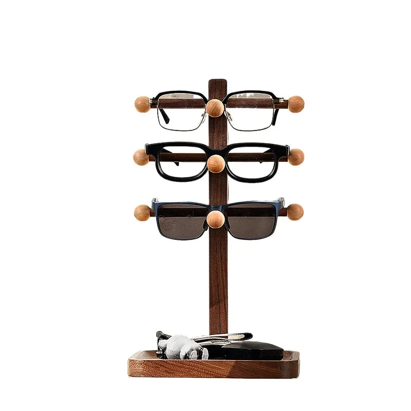 handmade High End Walnut Spectacle Rack Desktop MultiFunctional  Storage Tray MultiLayer Display Shelf Foyer Solid Wood Organize Box