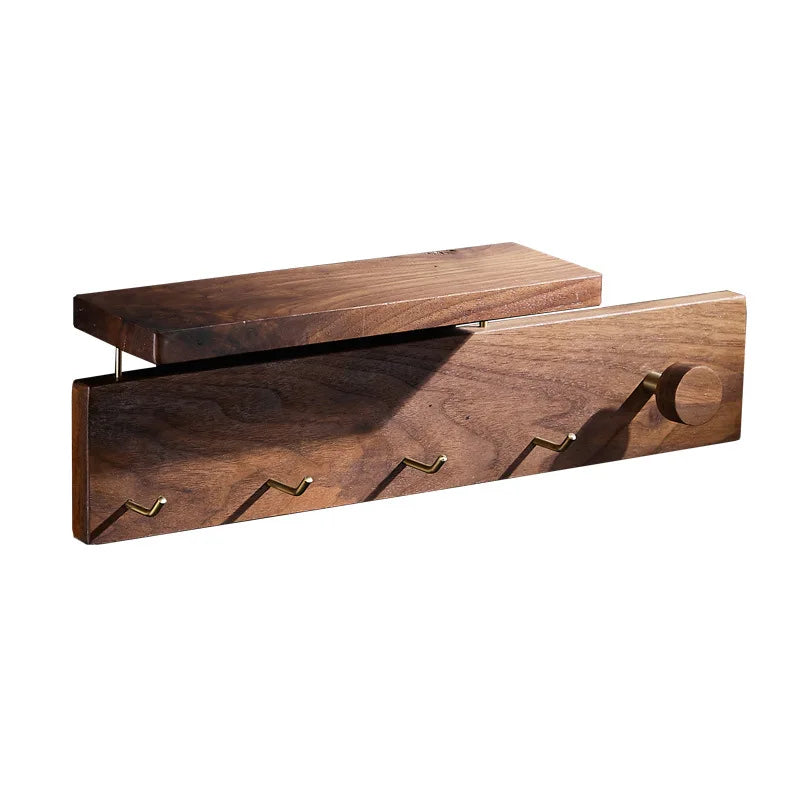 HANDMADE Solid wood Bathroom Hanging Coat Hook Wall Mounted Storage Rack Towel Rack Bedroom Coat Hat Hook Bathroom Shelving