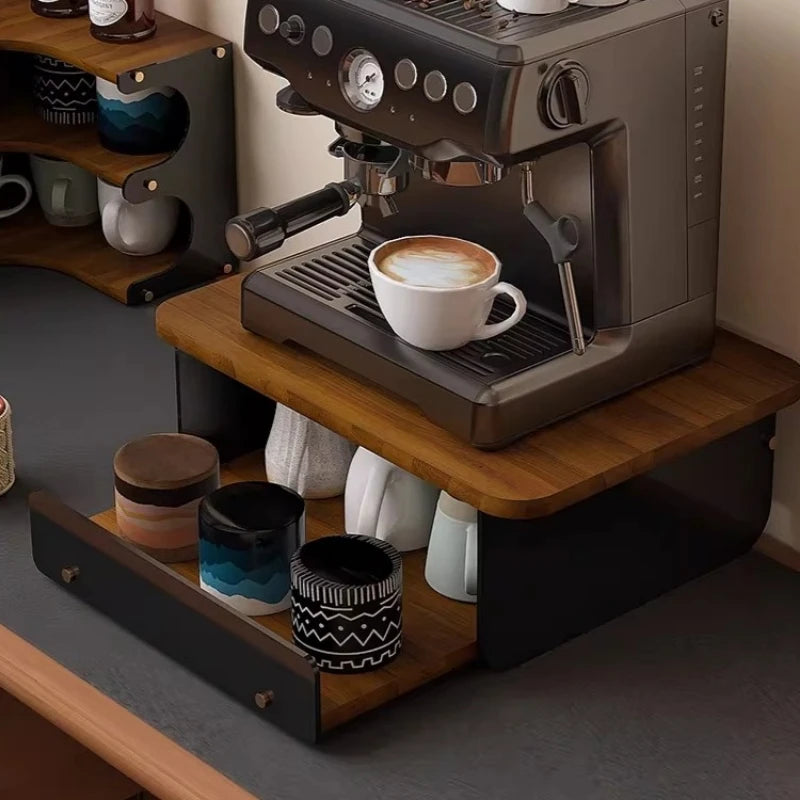 HANDMADE Coffee Machine Riser Stand, Elevated Countertop Shelf for Kitchen, Under Cabinet Storage Organizer for Espresso Maker Mug