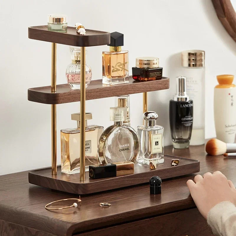 HANDMADE EUA PERFUM STAND Light Luxury Organizer for CosmeticsSolid Wood Storage BoxesMulti-Functional Makeup Storage Strong Load-Bearing Jewelry Stand