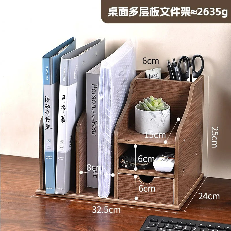 HANDMADE OAK WOOD SCREEN HOLDER WITH CHARGERS Desktop Monitor Riser Office Computer Stand with USB Extension Solid Wood Drawer Organizer Space-Saving Storage Frame for Desk