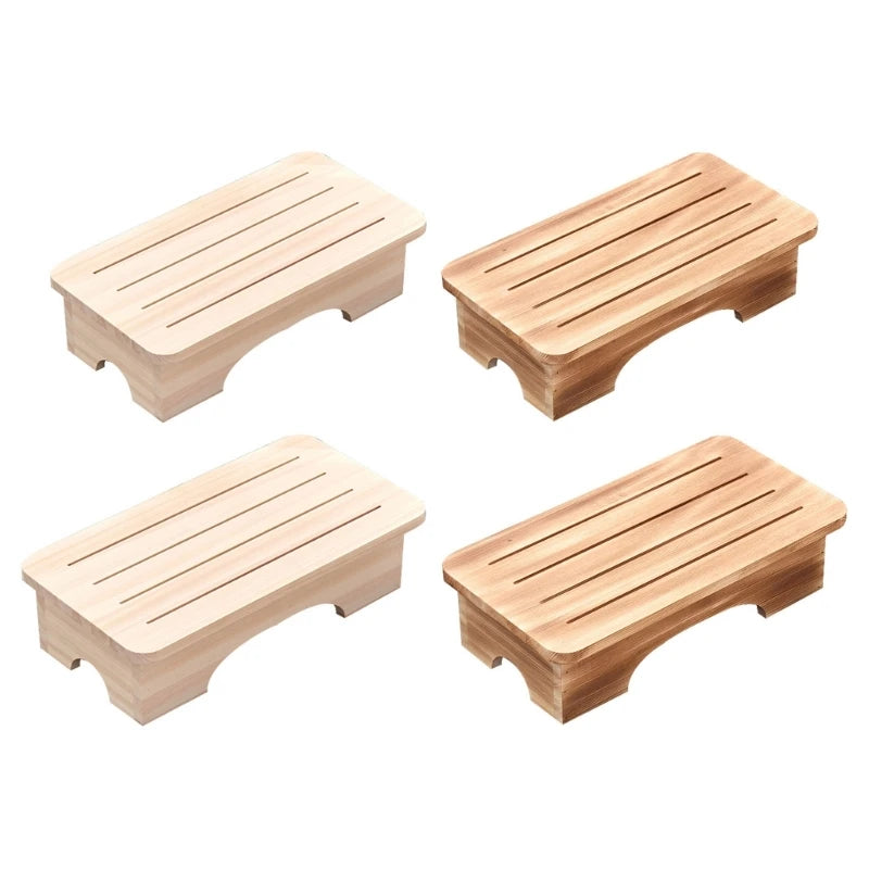 handmade Minimalist Step Stool Lightweight Construction Natural Grain Finish Furniture For Modern Household Needs