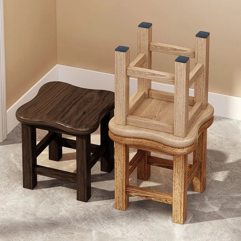 PINE HANDMADE WOOD Modern Simplicity Household Solid Wood Stool Living Room Square Small Footrest Tea Table Low Stools Muebles Wooden Stools