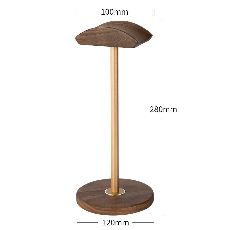 HANDMADE Aluminum Alloy Solid Wood Splicing Headphone Storage Rack Wall Mounted Earphone Display Stand Desktop Headset Storage Bracket