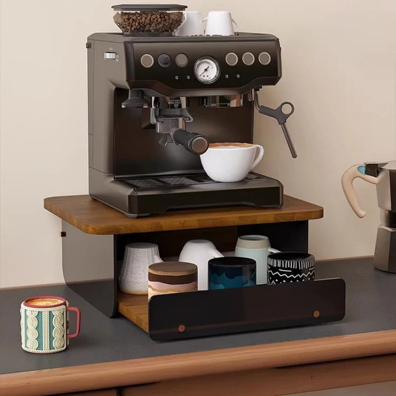 HANDMADE Coffee Machine Riser Stand, Elevated Countertop Shelf for Kitchen, Under Cabinet Storage Organizer for Espresso Maker Mug