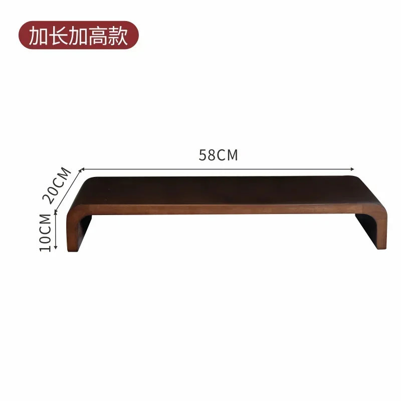 handmade oak screen support holder Solid Wood Neck Protection Monitor Stand Raised Screen Display Desk Shelf Ergonomic Organizer for Office Desks
