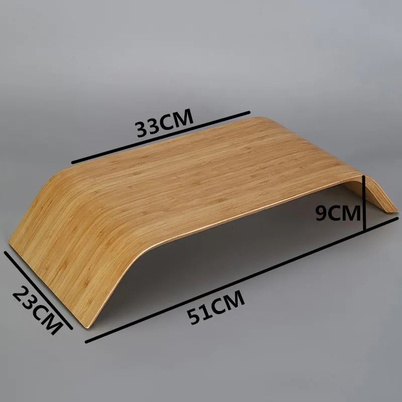 handmade Walnut Desktop Computer Stand Vertical Monitor Display Shelf Height Adjustable Computer Base Desktop Storage Frame for Office