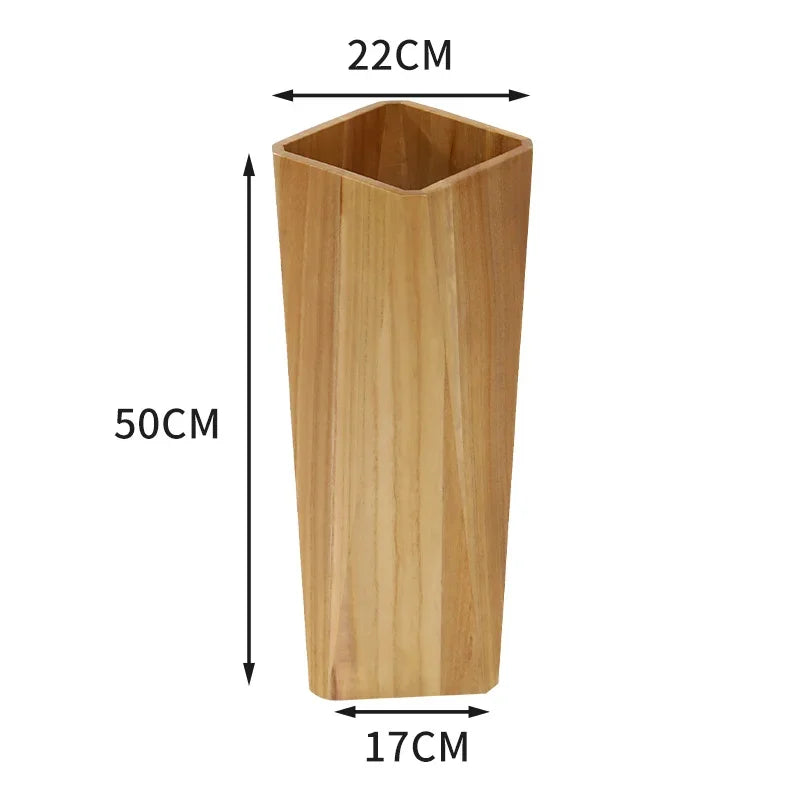 HADNMADE WLANUT UMBRELLA STORAGE CUBE Solid Wood Umbrella Stand Geometric Storage Shelf Simple Entryway Organizer Office Umbrella Holder for Hallway Home Use