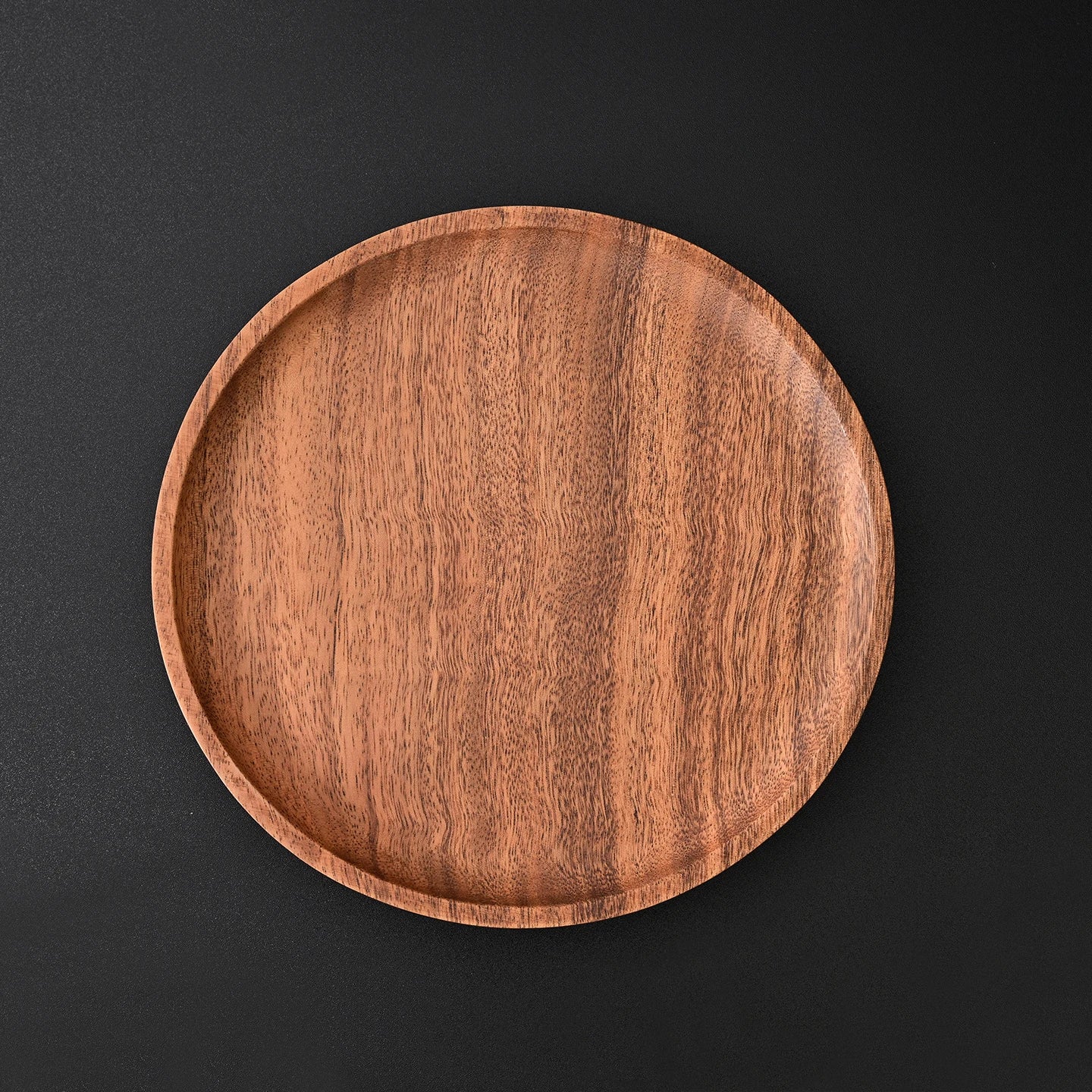 hadnmade entrance Solid Wood Key Perfume Tray, Vintage Style Cosmetics and Jewelry Tray, Wooden Round Incense Tabletop Storage Tray, Walnut Fruit Tray