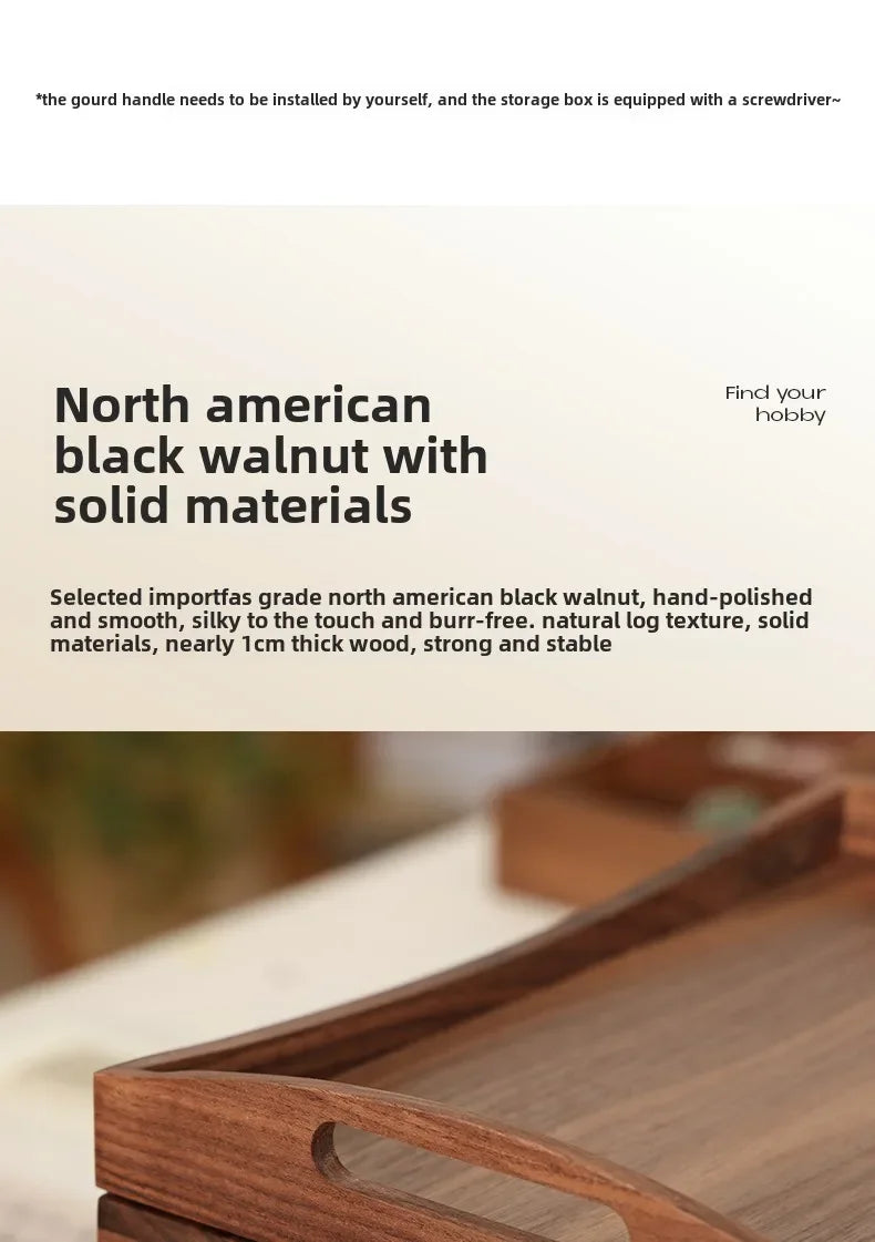 handmade North American Black Walnut Storage Drawer Multi-Layer Stationery Organizer Stackable Desktop Box for Seals Study Room Organizer