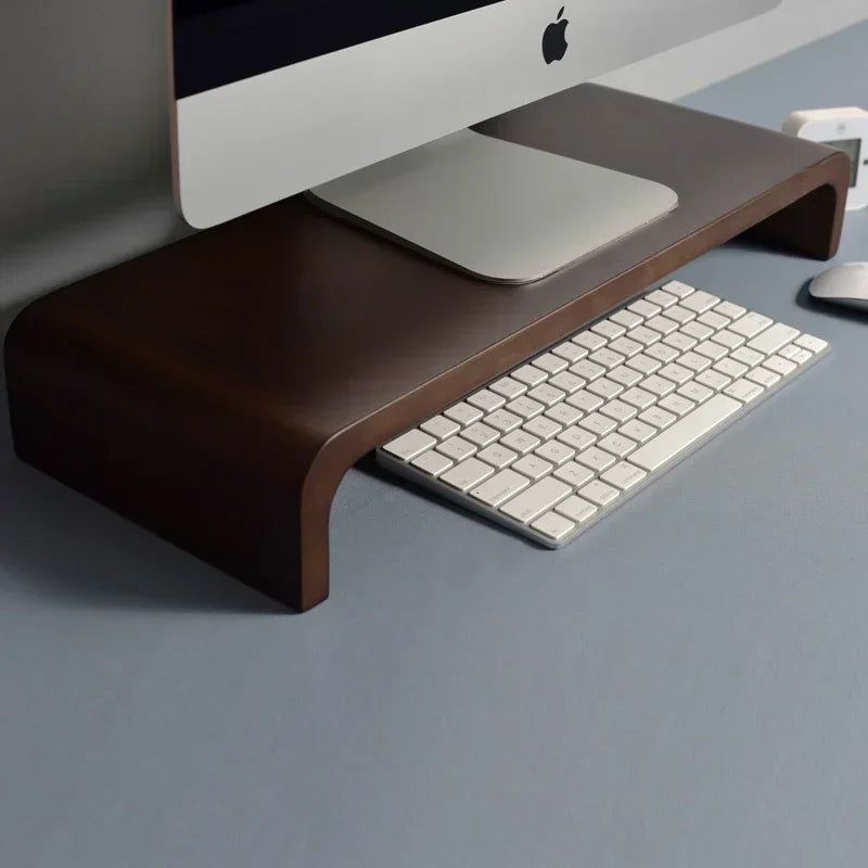handmade oak screen support holder Solid Wood Neck Protection Monitor Stand Raised Screen Display Desk Shelf Ergonomic Organizer for Office Desks