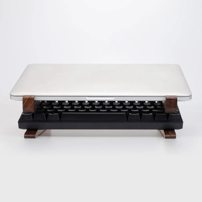 HANDMADE Laptop Stand Custom Walnut Wood Height Increasing Storage Bracket Magic Keyboard Holder Base Stand Laptop Accessories for Gifts
