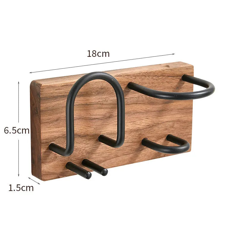 HANDMADE Solid Wood Toothbrush Holder Bathroom Shelving Cup Scraper Electric Shaver Holder Wall Hanging Multifunctional Storage Rack