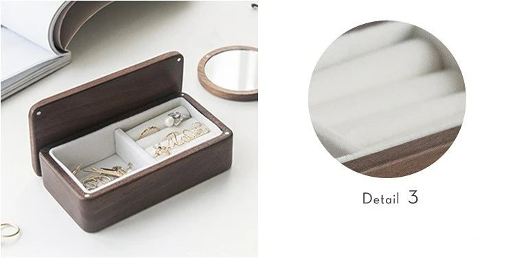 handmade New Wood Jewelry Box Travel Ring Box Earring Rings Box Jewelry Organizer Box Mini Jewelry Gift Packaging Box Necklace Package