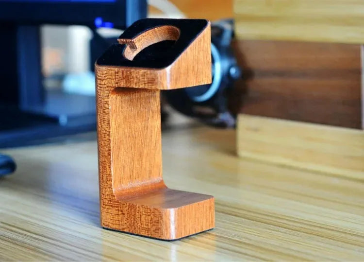 HANDMADE Wooden Watch Charger Stand Smartwatch Desktop Holder Charging Station Wrist Watch Base Original Apple Bracket Accessories