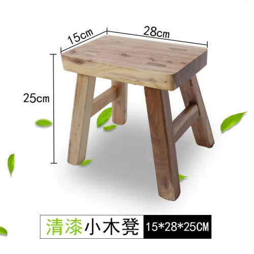 HADNMADE Solid Wood Foot Stool, Minimalist Chair Bench, Modern Squatty Potty Stool, Classical Chinese Small Stool