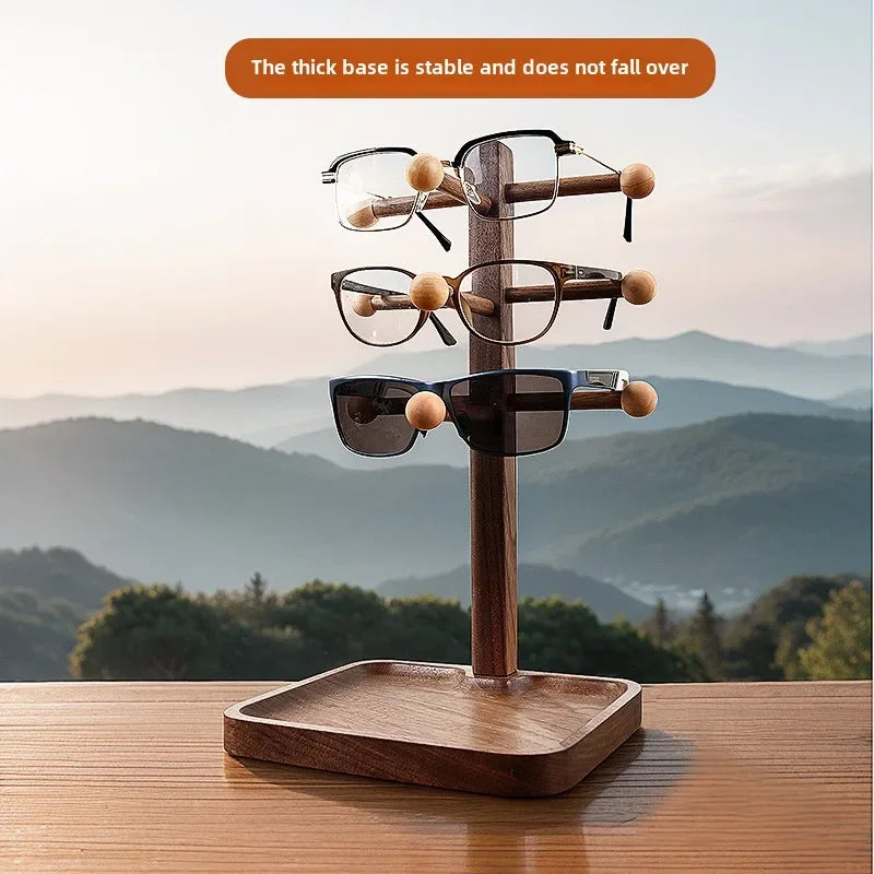 handmade High End Walnut Spectacle Rack Desktop MultiFunctional  Storage Tray MultiLayer Display Shelf Foyer Solid Wood Organize Box