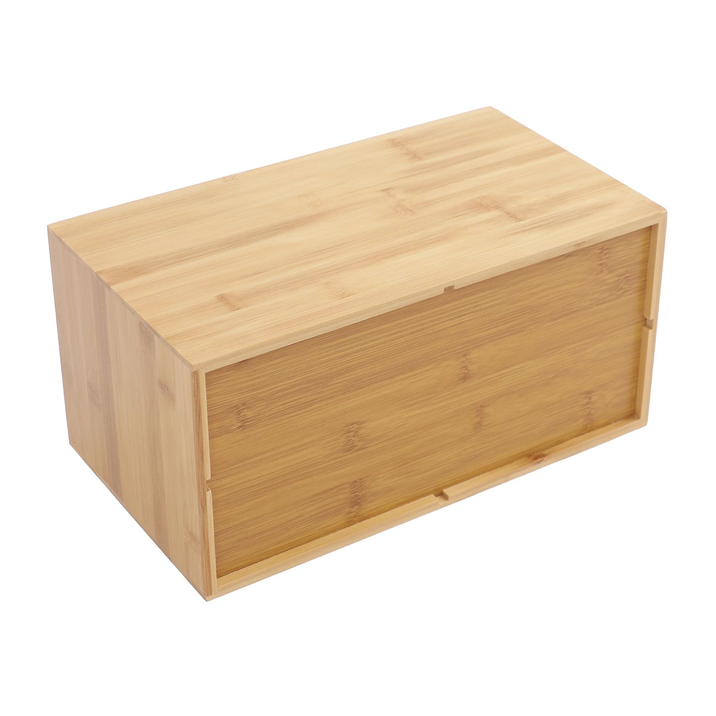 HANDMADE Bamboo 4-Drawer Desktop Organizer, 12.99x7.48in Wood Office Desk Storage for Makeup, Stationery, Minimalist Home Office Decor