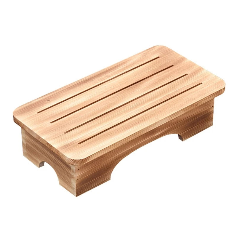 handmade Minimalist Step Stool Lightweight Construction Natural Grain Finish Furniture For Modern Household Needs