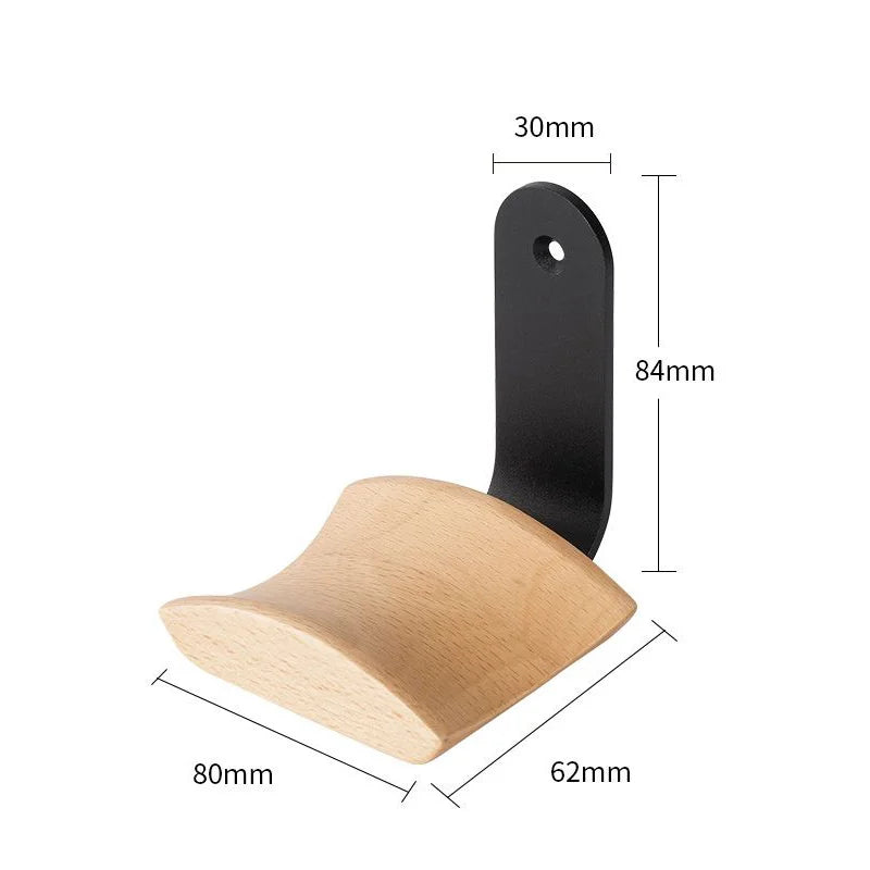 HANDMADE Aluminum Alloy Solid Wood Splicing Headphone Storage Rack Wall Mounted Earphone Display Stand Desktop Headset Storage Bracket