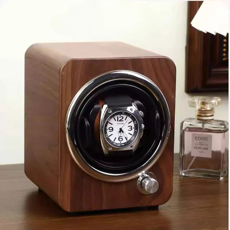 HANDMADE WOOD  Automatic Watch Winder Mute Antimagnetic Watches Winders Solid Wood Retro Mechanical Watch Winder Men Organizer Packaging Gift
