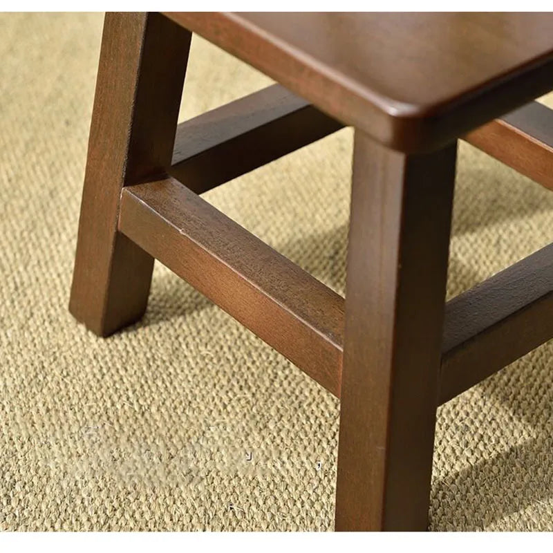HANDMADE Walnut Colored Solid Wood Small Stool Modern Chinese Living Room Shoe Changing Stools Household Footrest Home Furniture 걸상