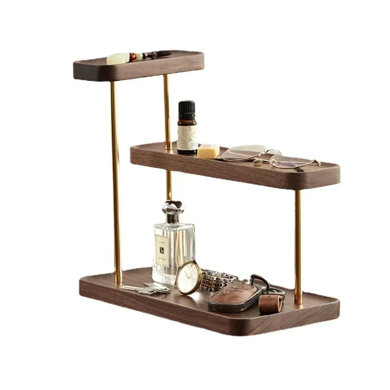 HANDMADE EUA PERFUM STAND Light Luxury Organizer for CosmeticsSolid Wood Storage BoxesMulti-Functional Makeup Storage Strong Load-Bearing Jewelry Stand