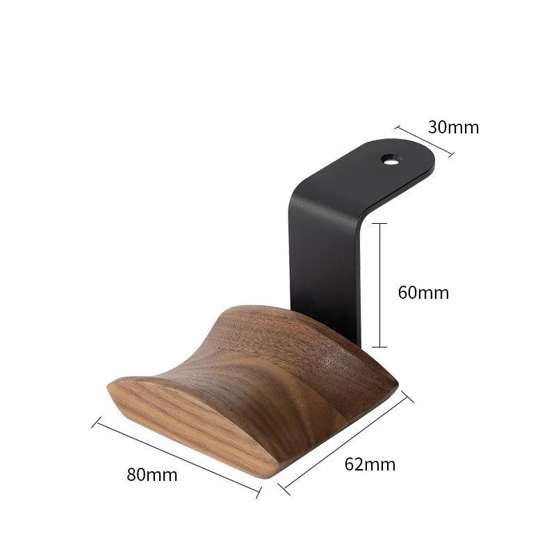 HANDMADE Aluminum Alloy Solid Wood Splicing Headphone Storage Rack Wall Mounted Earphone Display Stand Desktop Headset Storage Bracket