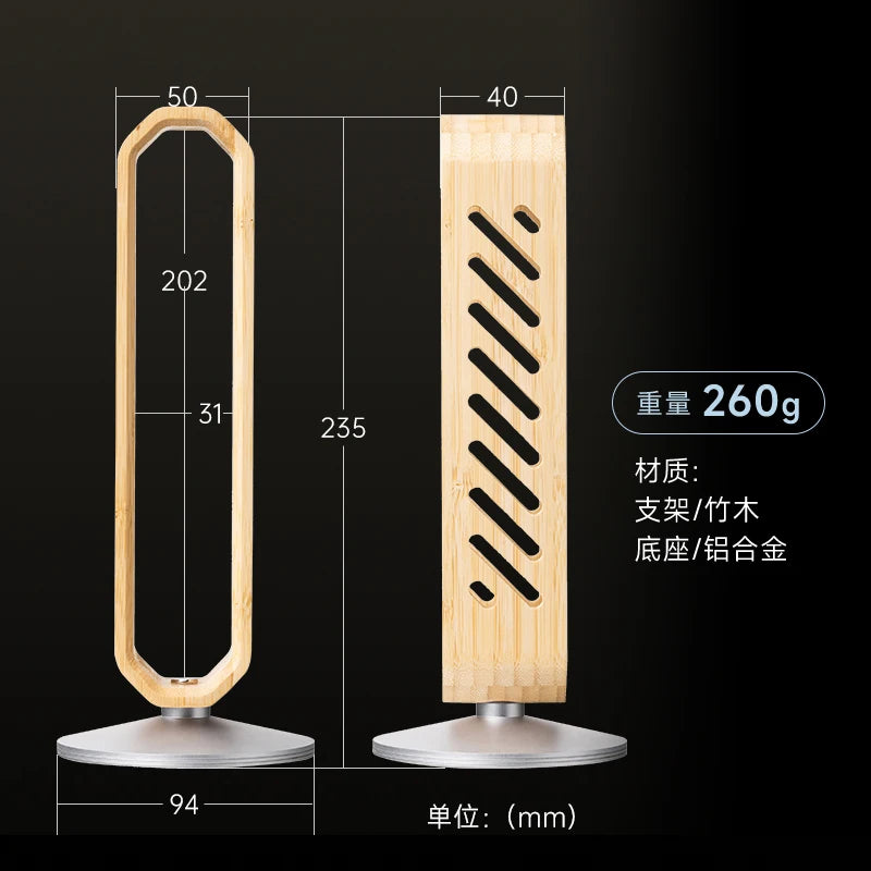 handmade Rotating Walnut Headphone Stand Creative Over-Ear Headset Holder Desk Organizer for Audio Equipment Storage Modern Display Rack