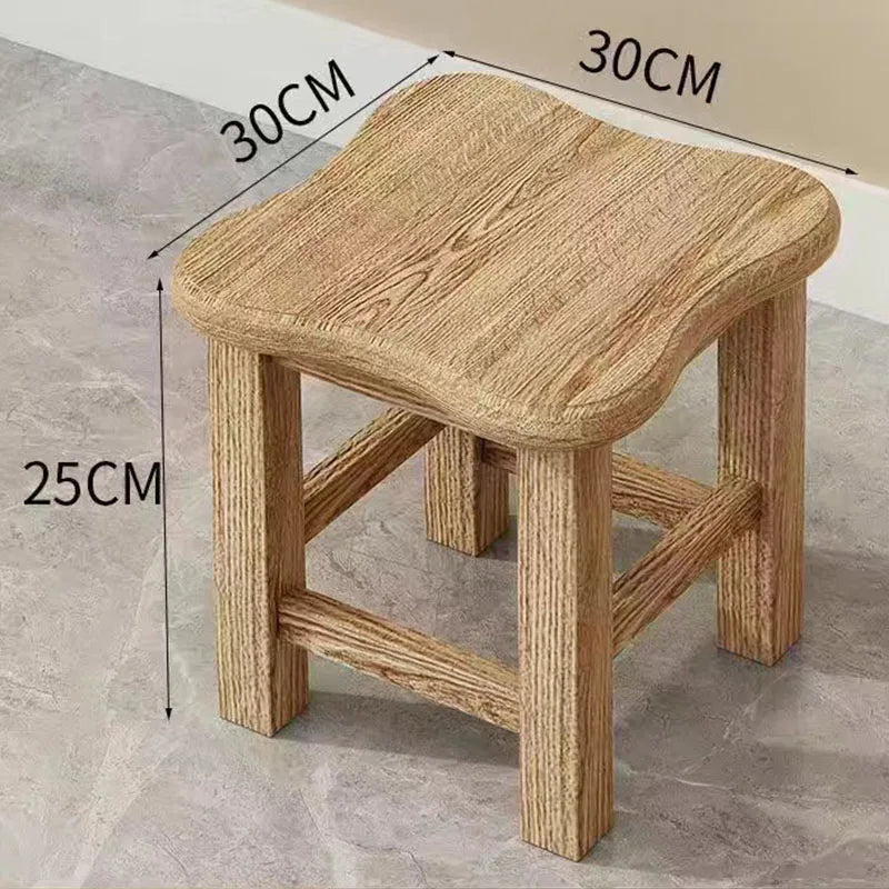 PINE HANDMADE WOOD Modern Simplicity Household Solid Wood Stool Living Room Square Small Footrest Tea Table Low Stools Muebles Wooden Stools