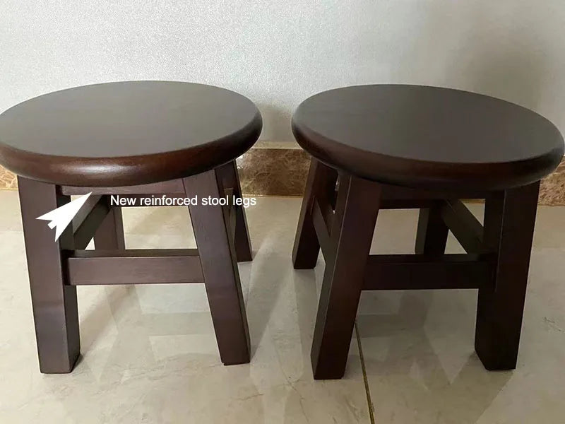 HANDMADE Walnut Colored Solid Wood Small Stool Modern Chinese Living Room Shoe Changing Stools Household Footrest Home Furniture 걸상