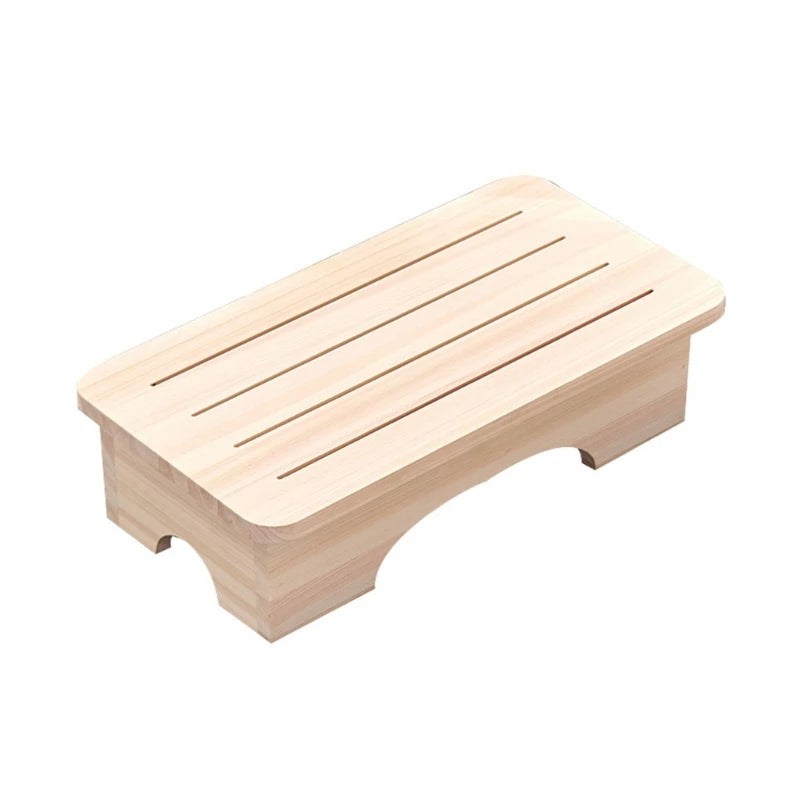 handmade Minimalist Step Stool Lightweight Construction Natural Grain Finish Furniture For Modern Household Needs