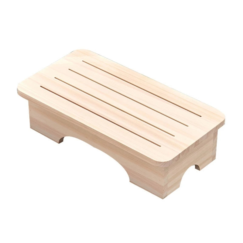 handmade Minimalist Step Stool Lightweight Construction Natural Grain Finish Furniture For Modern Household Needs