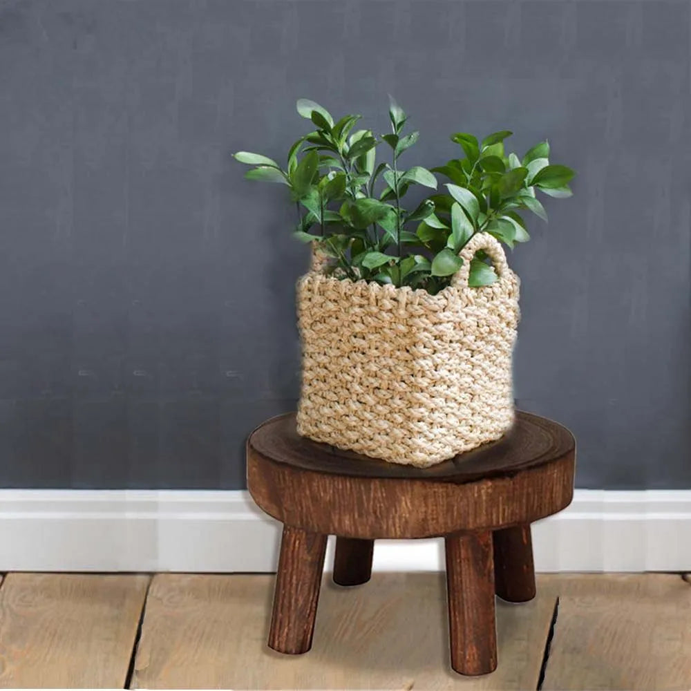 HANDMADE WOOD PLANTS RISER  Durable Plant Stand Shelf Creative Wooden Stool High Quality Succulent Pot Holder For Living Room