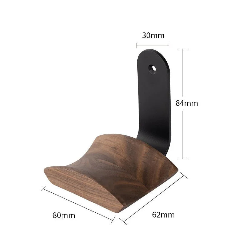 HANDMADE Aluminum Alloy Solid Wood Splicing Headphone Storage Rack Wall Mounted Earphone Display Stand Desktop Headset Storage Bracket
