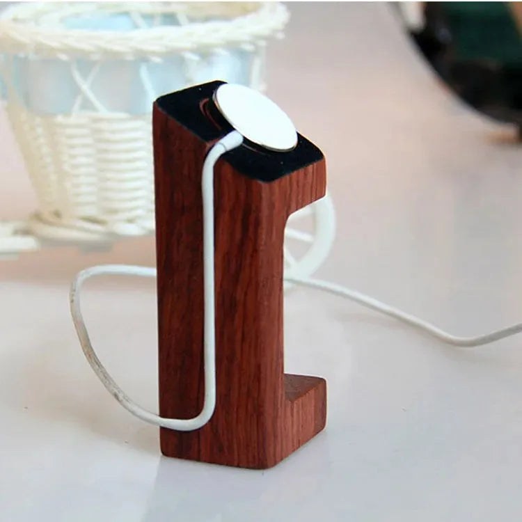 HANDMADE Wooden Watch Charger Stand Smartwatch Desktop Holder Charging Station Wrist Watch Base Original Apple Bracket Accessories