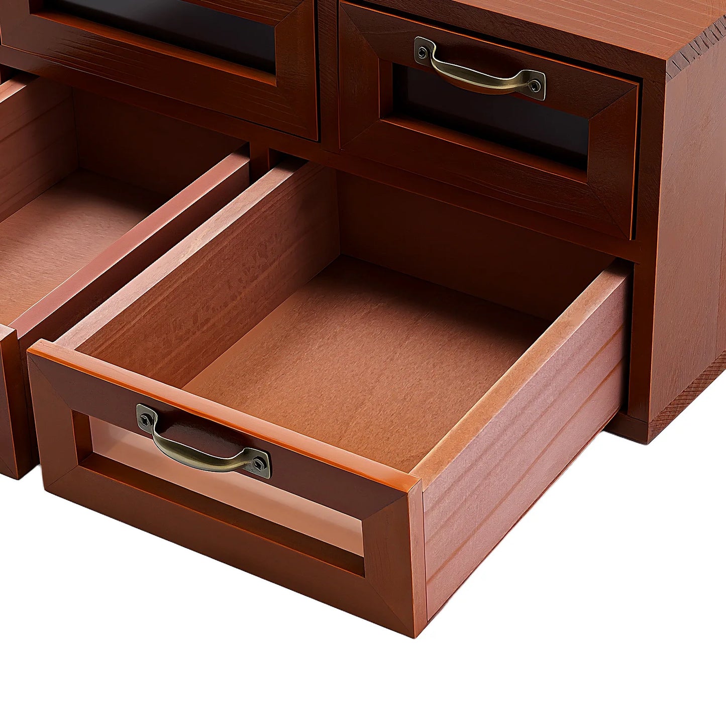 HANDMADE Retro Desk Organizer With Drawers, Wooden Desktop Storage Cabinet, Storage Box For Craftsmen To Organize Sewing Pins, Buttons