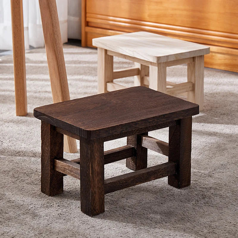 HANDMADE Solid Wood Stool Adult Shoe Changing Stool For Daily Household Kitchen Bathroom Living Room Garden Wooden Step Stool Supplies