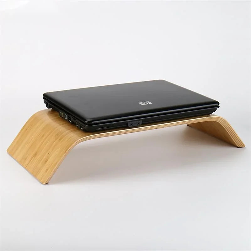 handmade Walnut Desktop Computer Stand Vertical Monitor Display Shelf Height Adjustable Computer Base Desktop Storage Frame for Office