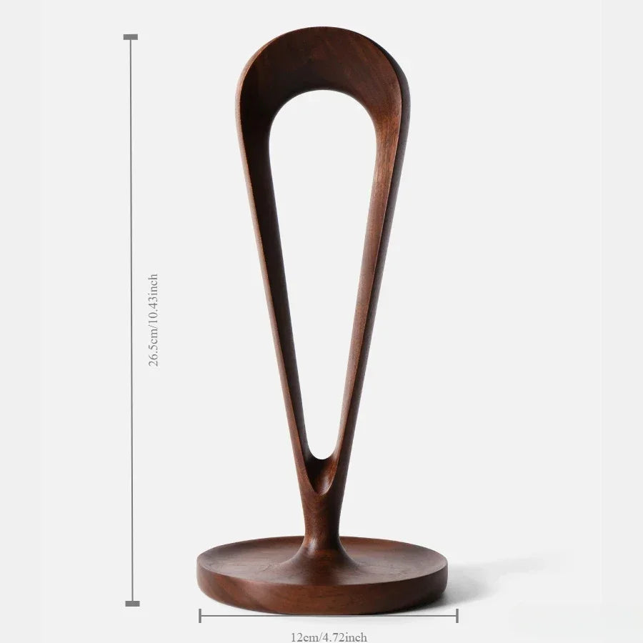 HANDMADE Black Walnut Wood Headphone Stand Walnut Headphone Holder with Winder Solid Wood Custom Earphone Hanger Headset Bracket Storage