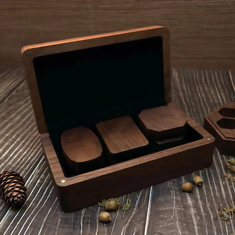 HANDMADE Jewelry Storage Box Black Walnut Organizer Tray Velvet-Lined Case Durable Jewelry Box for Entryway or Dresser Storage
