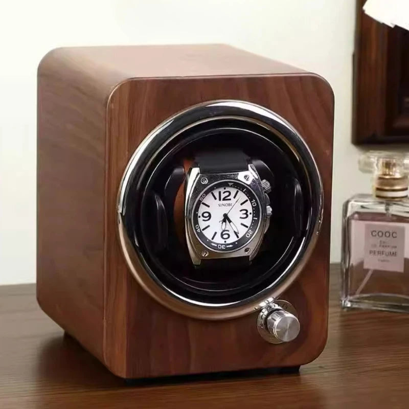 HANDMADE WOOD  Automatic Watch Winder Mute Antimagnetic Watches Winders Solid Wood Retro Mechanical Watch Winder Men Organizer Packaging Gift