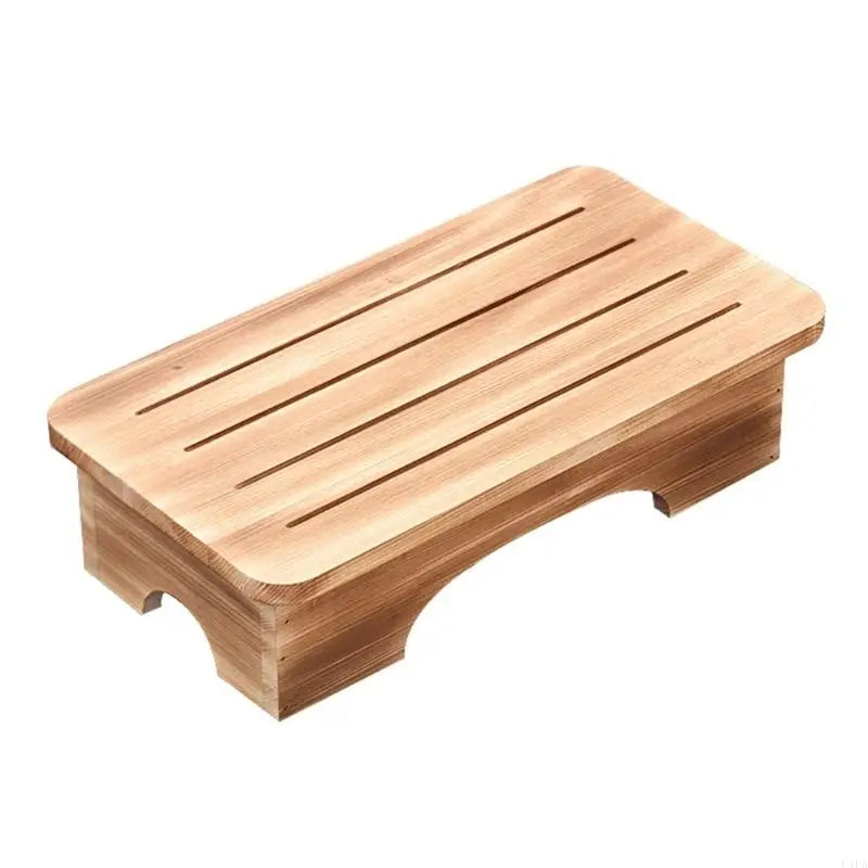 handmade Minimalist Step Stool Lightweight Construction Natural Grain Finish Furniture For Modern Household Needs