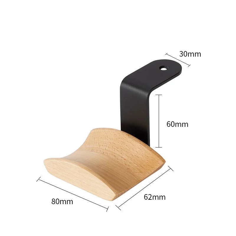 HANDMADE Aluminum Alloy Solid Wood Splicing Headphone Storage Rack Wall Mounted Earphone Display Stand Desktop Headset Storage Bracket