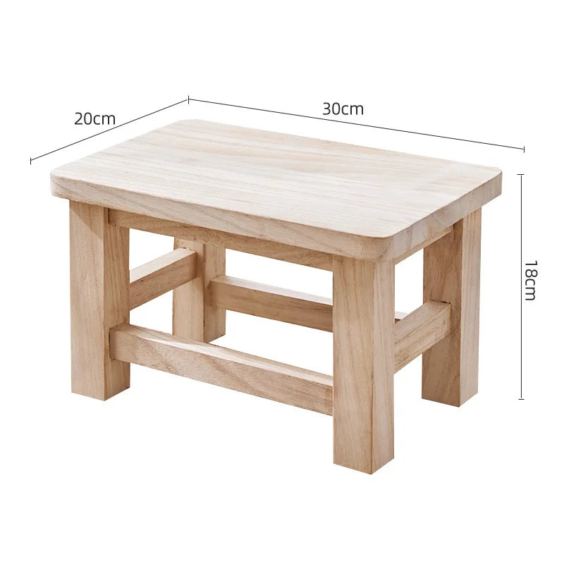 HANDMADE Solid Wood Stool Adult Shoe Changing Stool For Daily Household Kitchen Bathroom Living Room Garden Wooden Step Stool Supplies