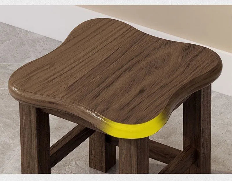 PINE HANDMADE WOOD Modern Simplicity Household Solid Wood Stool Living Room Square Small Footrest Tea Table Low Stools Muebles Wooden Stools